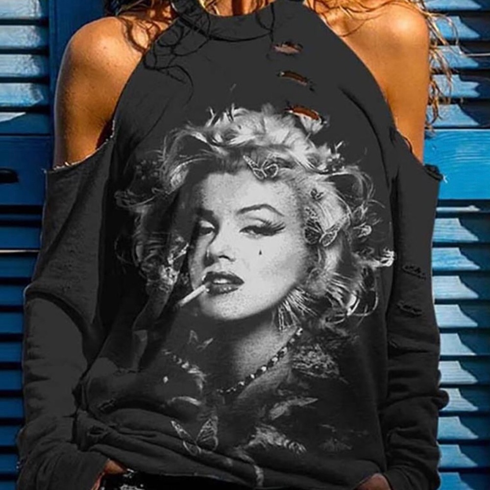 Cold shoulder sweatshirt